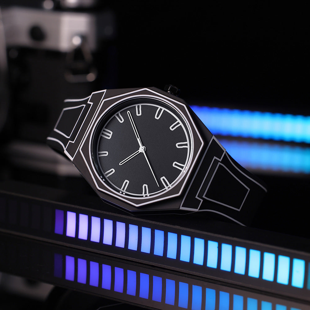Comic Style Deep Waterproof Watch - Silicone Strap Casual Timepiece