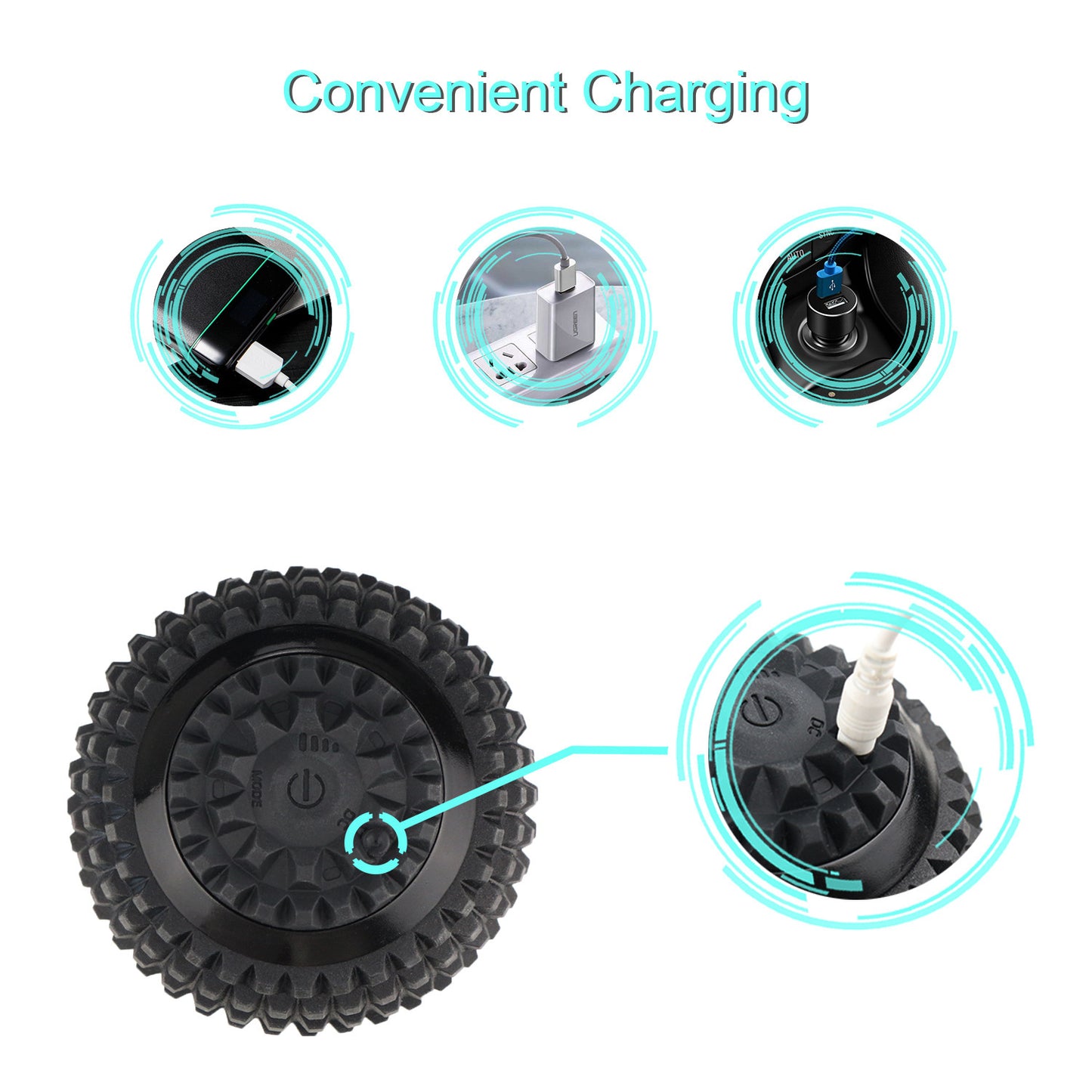 Electric Massage Ball - 4-Speed Vibrating Therapy Ball for Muscle Recovery