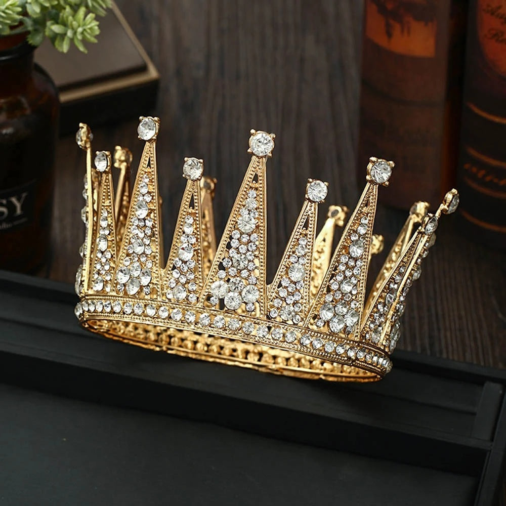 Bridal Diamond Crown – Elegant Alloy Hair Accessory for Weddings & Events