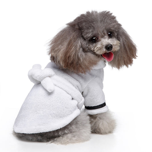 Household Dog Bath Towels Dog And Cat Bathrobe French Dou Pet Bathrobe Pajamas